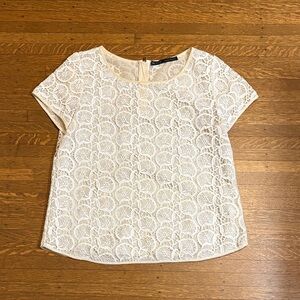Zara Cream Lace Blouse